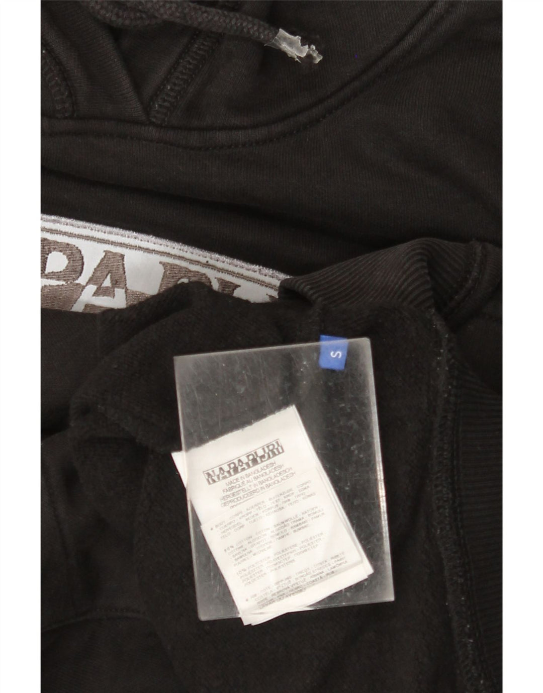 NAPAPIJRI Pull à capuche graphique géographique pour homme, petit, en coton noir