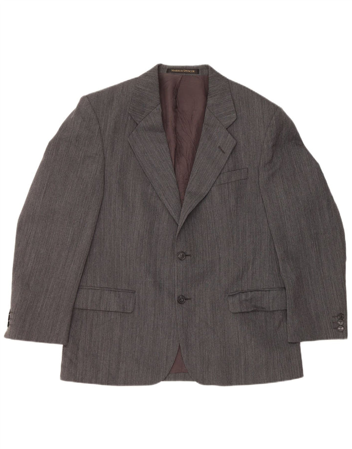 Marks & Spencer Veste blazer à 2 boutons pour homme UK 40 Grande laine grise