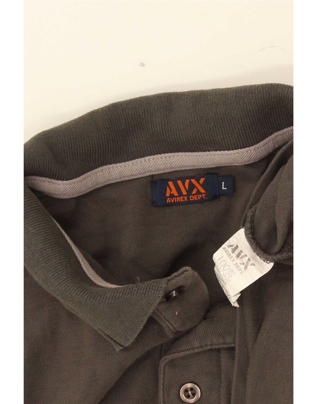 Avirex Polo Homme Grand Coton Rayé Gris