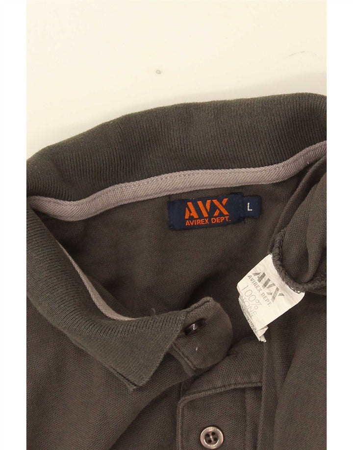 Avirex Polo Homme Grand Coton Rayé Gris