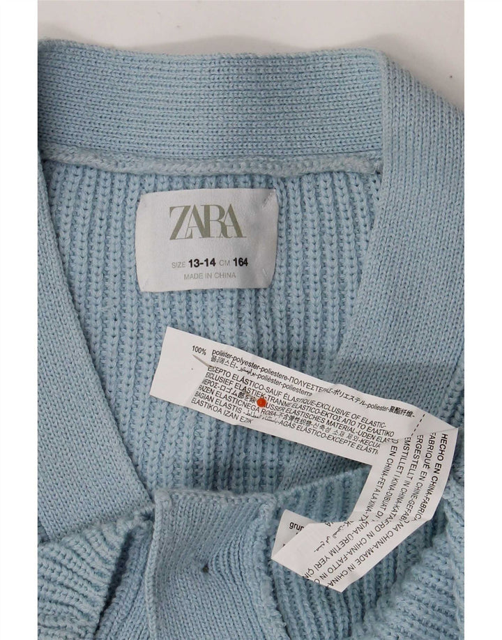 Zara Cardigan court pour fille 13-14 ans Bleu Polyester