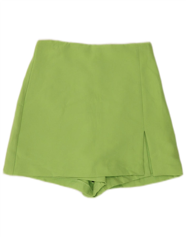Zara Femme Jupe-short UK 4 XS Vert Polyester