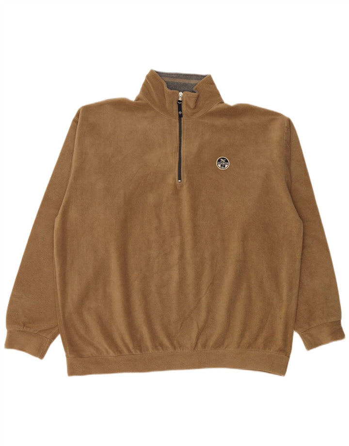 NORTH SAILS Pull polaire à col zippé pour homme 2XL Beige Polyester
