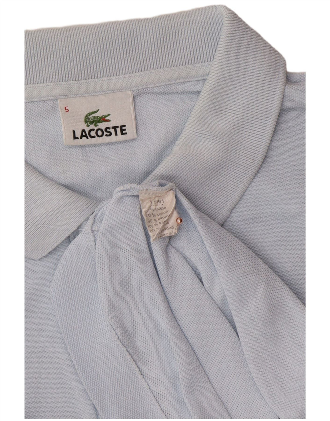 LACOSTE Polo Homme Taille 5 Grand Bleu Coton