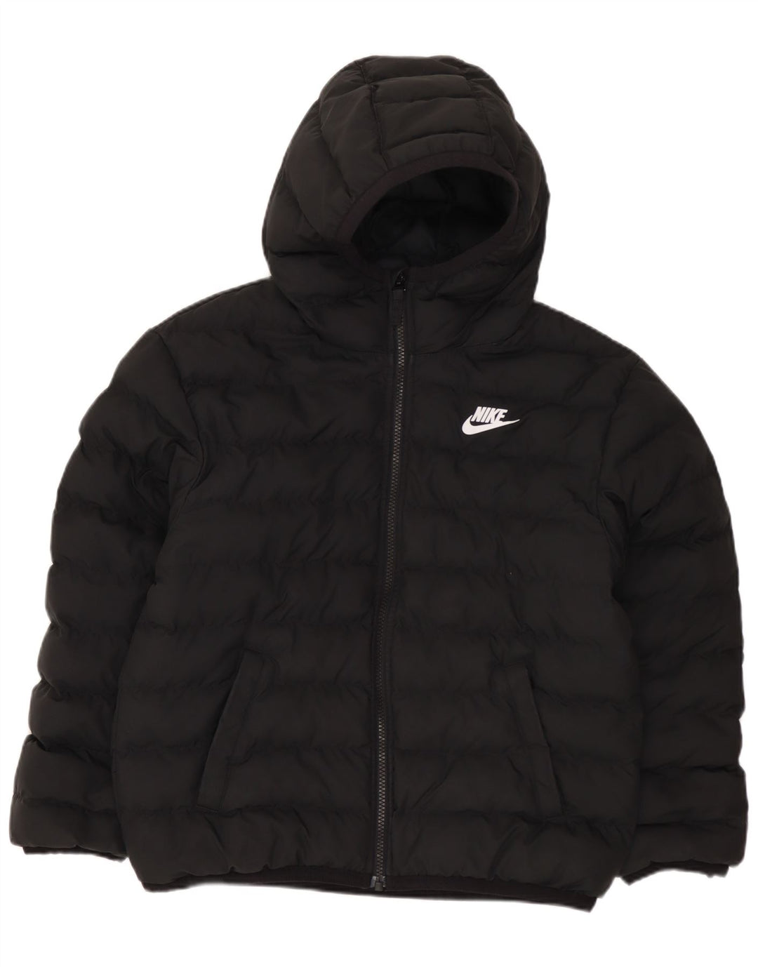 NIKE Veste matelassée à capuche pour garçon 10-11 ans Noir moyen Polyester