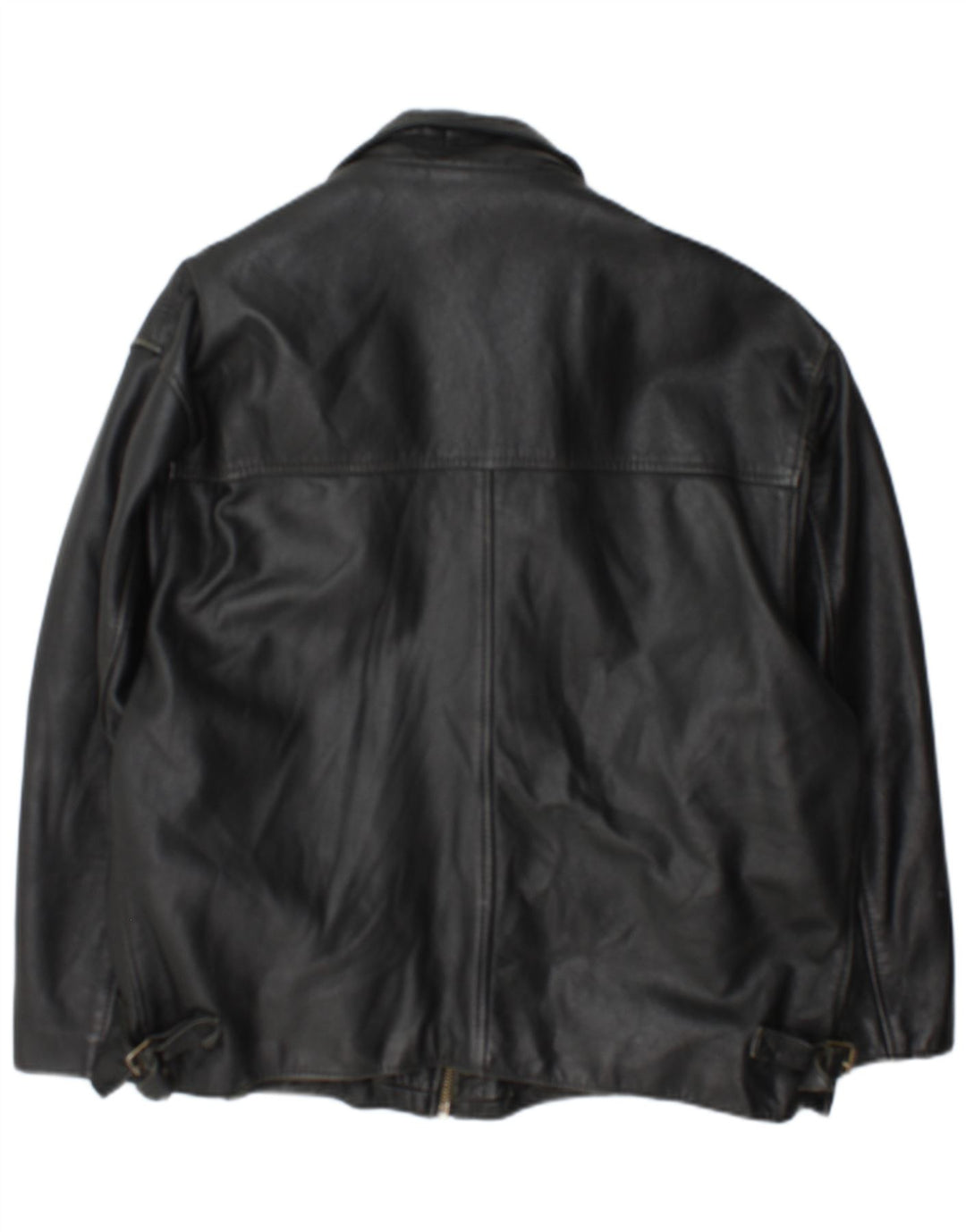 veste en cuir homme vintage UK 42 XL Noir