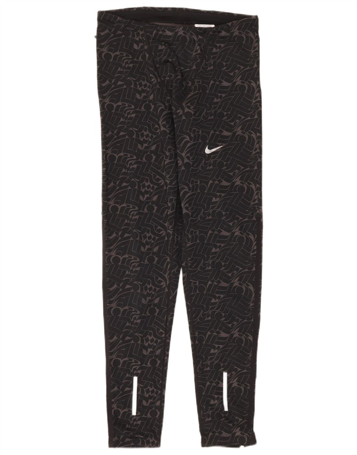 Nike Legging Dri Fit pour femme UK 44 Polyester géométrique noir moyen