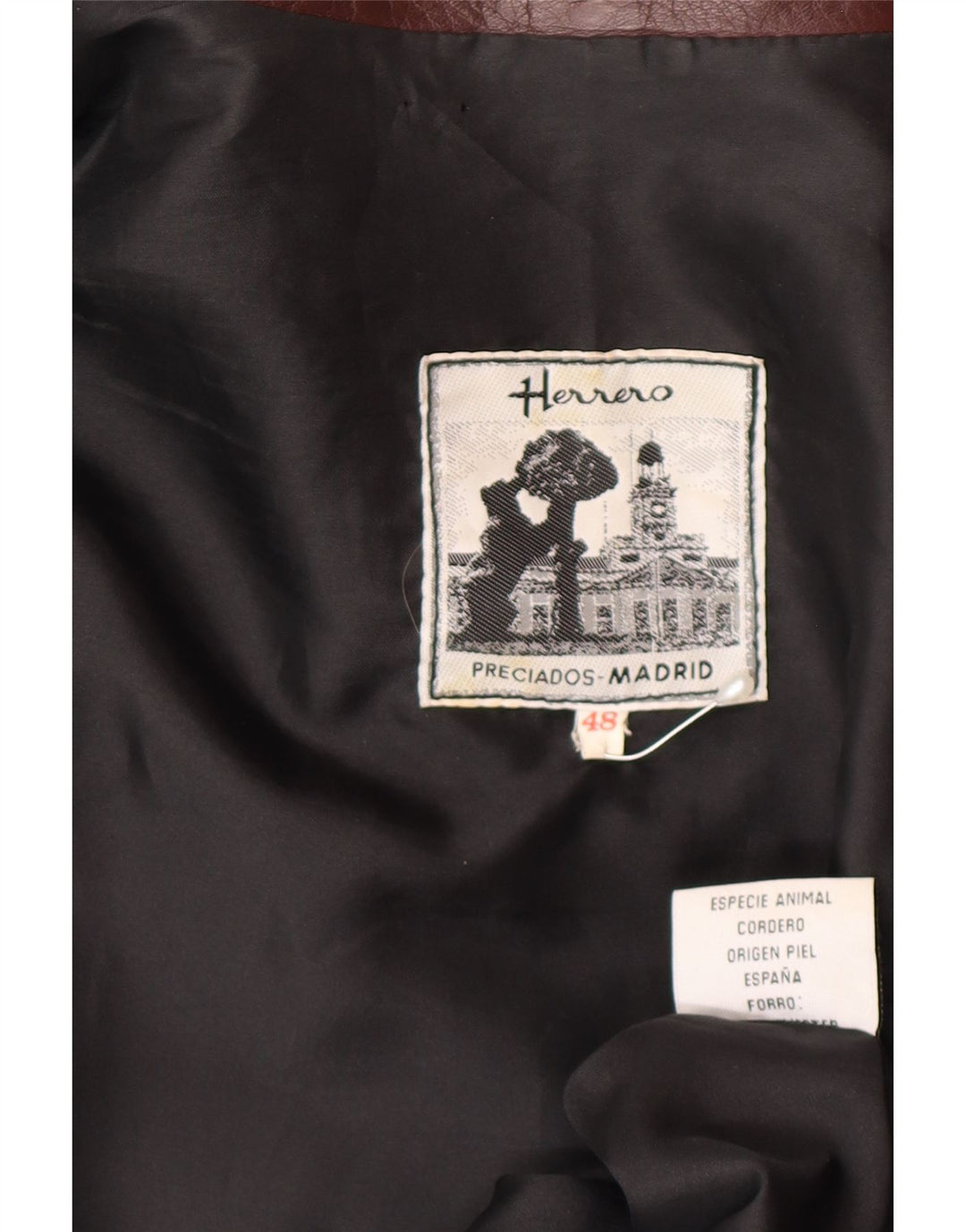 Herrero Veste en cuir pour femme IT 48 XL Cuir marron