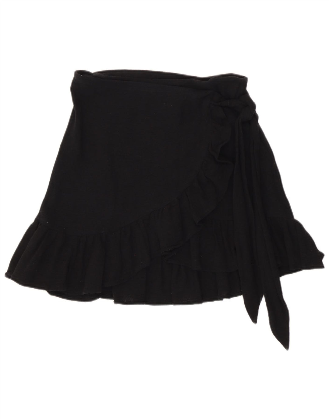 Zara Femme Jupe portefeuille en tricot Small W26 Noir