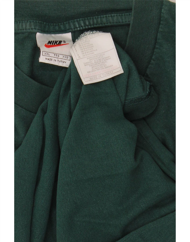 NIKE T-Shirt Homme Top 2XL Vert Coton