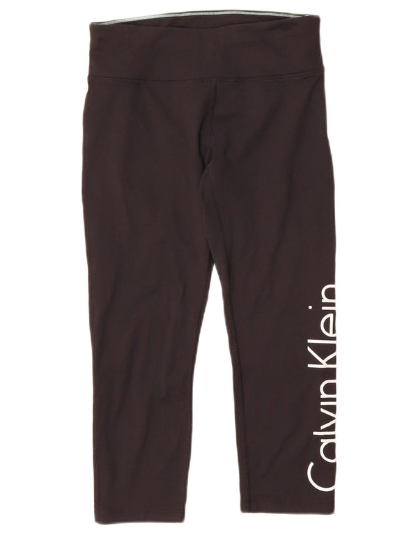 Calvin Klein Leggings graphiques pour femmes UK 10 petit nylon noir