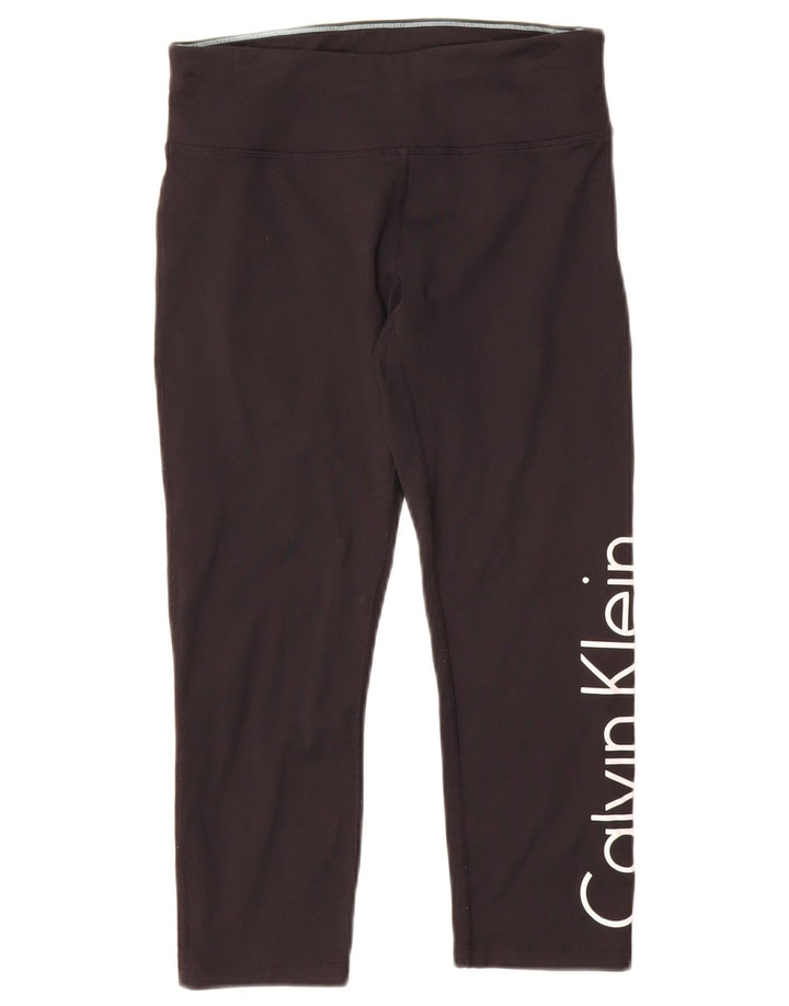 Calvin Klein Leggings graphiques pour femmes UK 10 petit nylon noir