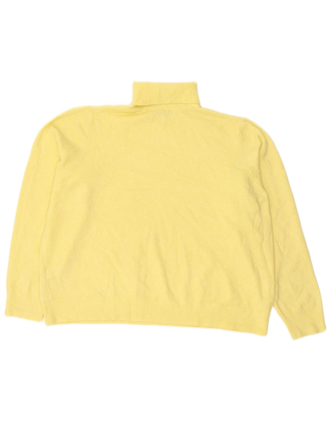 Marks & Spencer Pull col roulé pour femme UK 18 XL Jaune Polyester