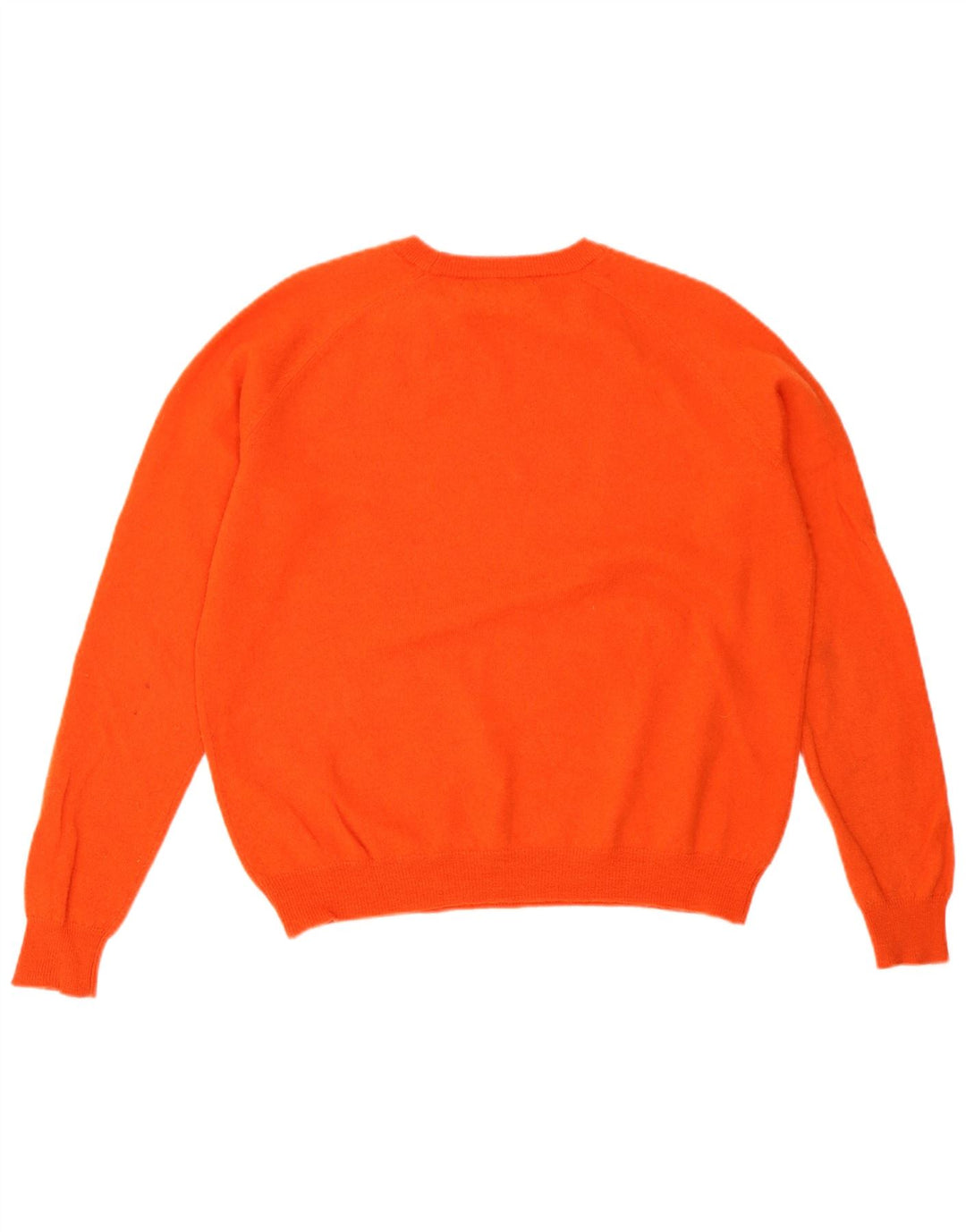 Zara Pull à col rond pour homme en laine orange Small