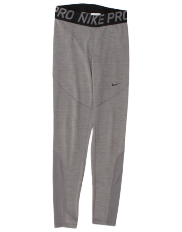 Nike Legging graphique Dri Fit pour femme UK 12 Gris moyen Colourblock