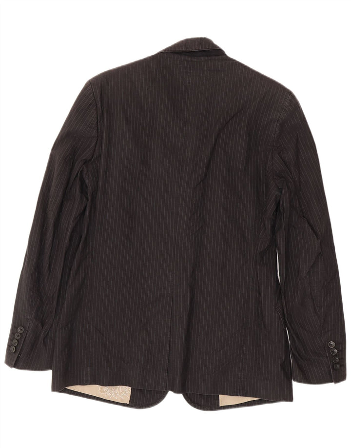Just Cavalli Veste Blazer 3 Boutons Homme IT 48 Coton Rayé Noir Moyen
