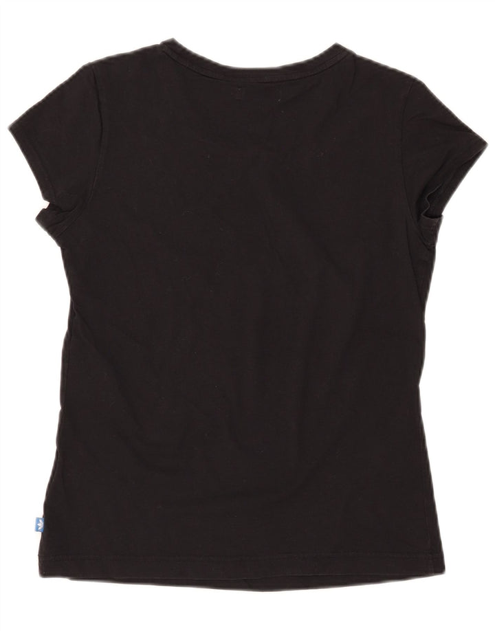 ADIDAS T-Shirt Graphique Femme Top IT 40 Petit Noir Coton