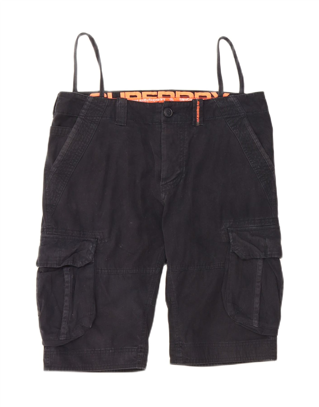SUPERDRY Short Cargo Homme Moyen W32 Bleu Marine Coton