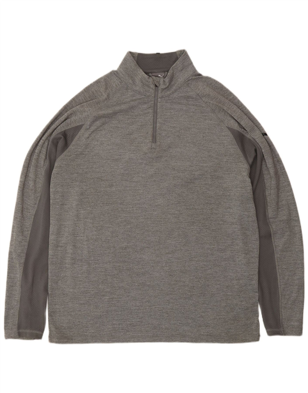 PUMA Haut de survêtement à col zippé pour homme XL Gris Polyester
