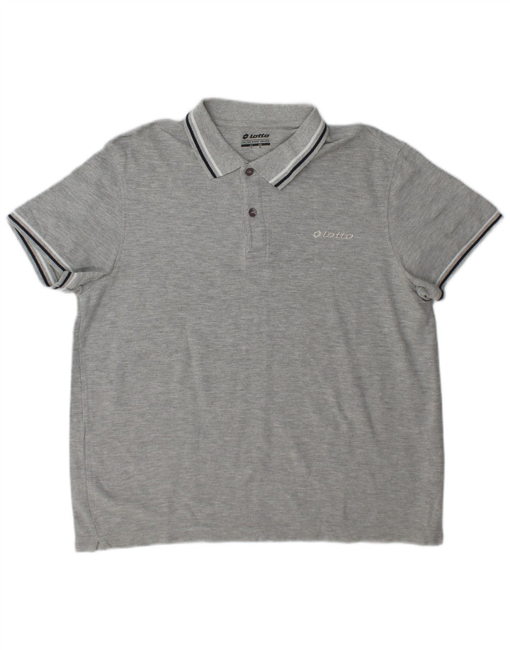Lotto Polo Homme Gris Moyen Moucheté