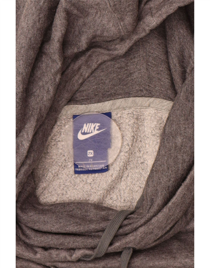 NIKE Pull à capuche pour homme 2XL Gris Coton