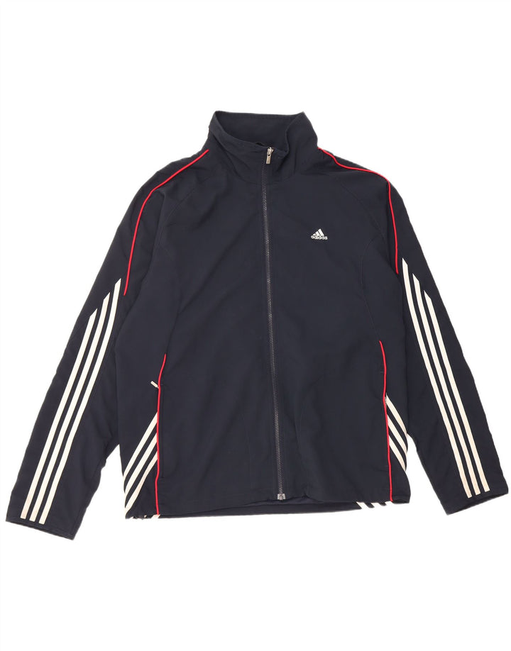 Adidas Hommes Climalite Survêtement Top Veste Grand Bleu Marine Polyester