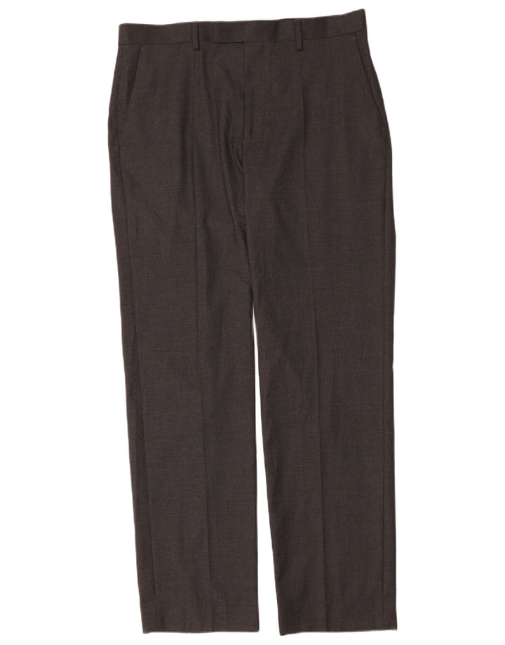 Marks & Spencer Pantalon de costume droit coupe droite pour homme W34 L33 Gris