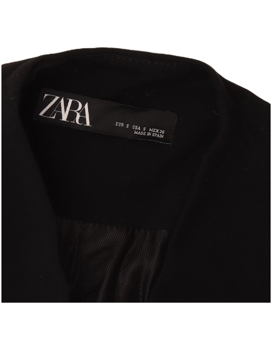 Zara Veste Blazer Femme UK 10 Petit Noir