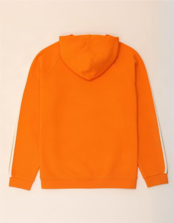 Adidas Pull à capuche zippé pour homme Grand coton orange