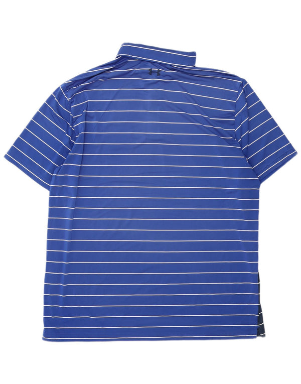 Under Armour Polo Heat Gear Homme 2XL Bleu Marine Rayé Polyester