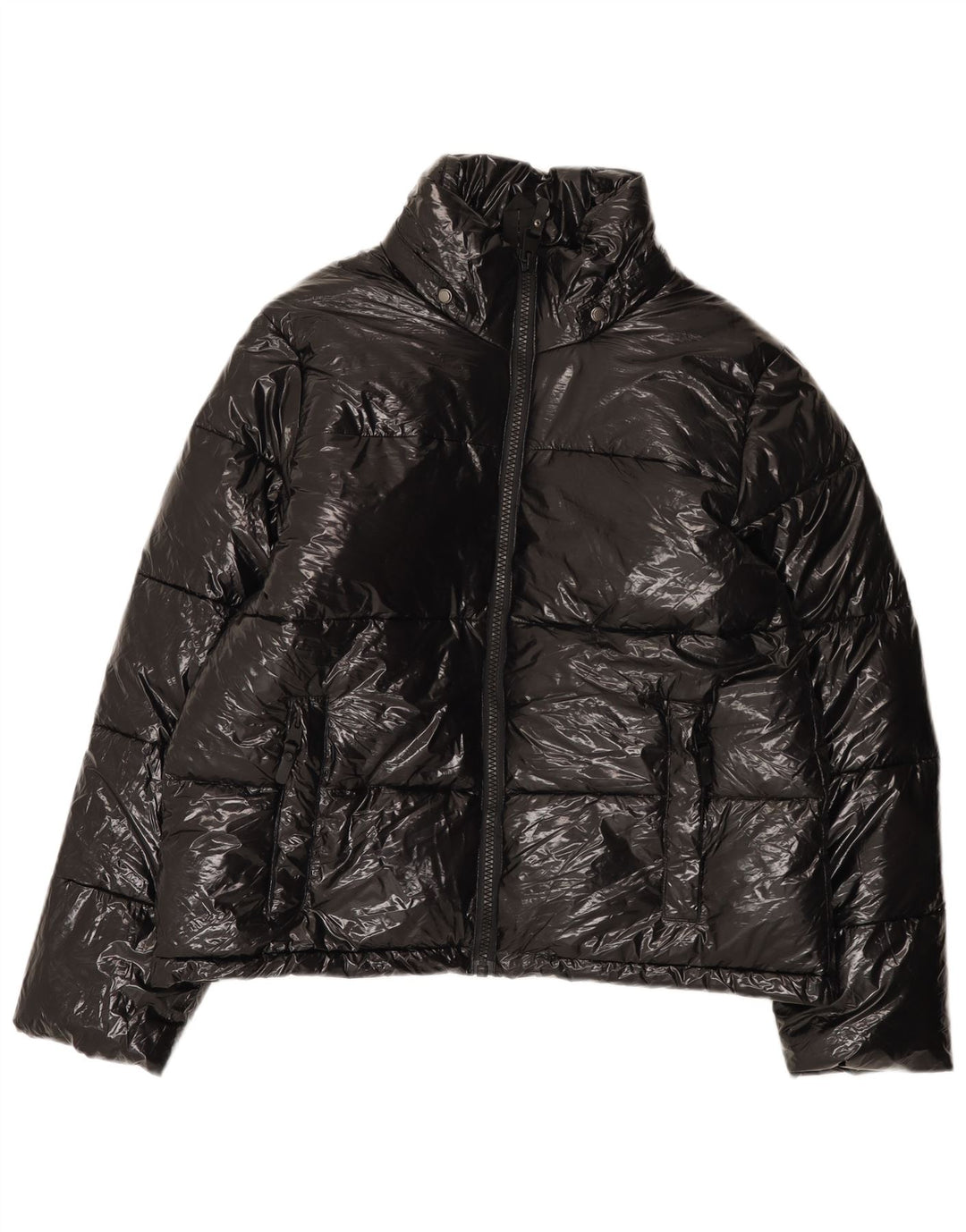 Veste rembourrée surdimensionnée femme vintage UK 18 XL Nylon Noir