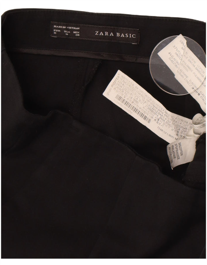 Zara Pantalon Chino Bootcut Femme Moyen W28 L32 Coton Noir