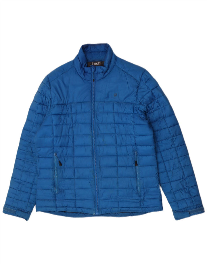 Jack Wolfskin Veste matelassée pour homme UK 36/38 Small Bleu Polyester