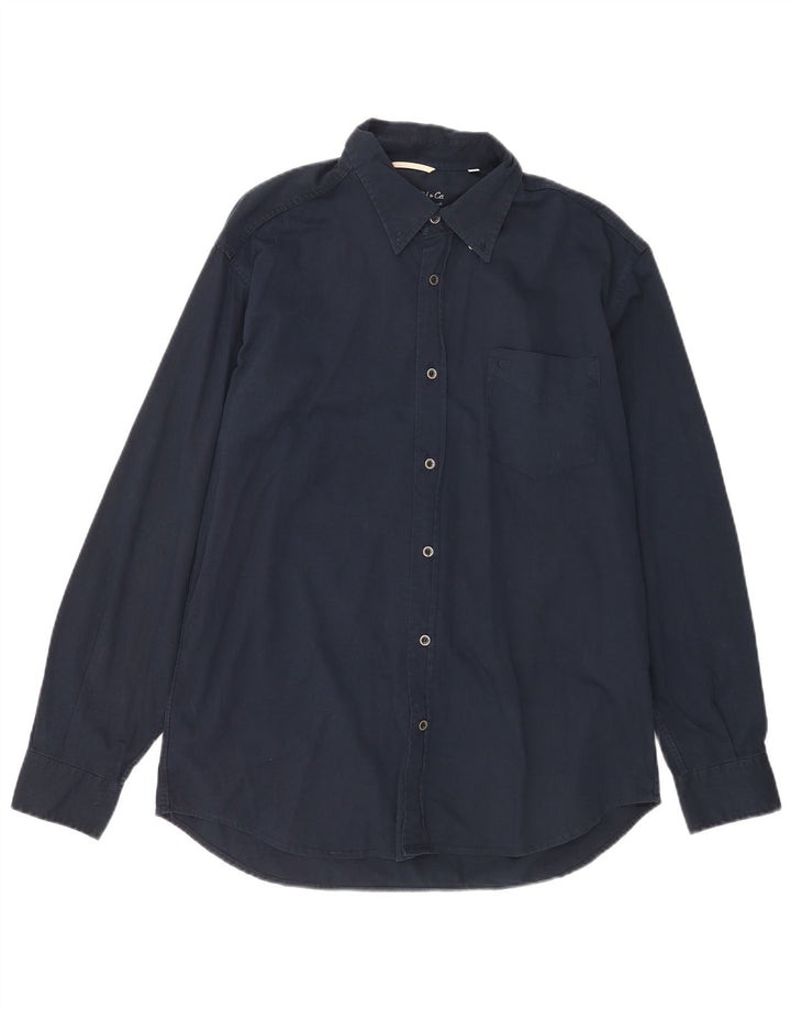 Carrera Chemise Homme Large Bleu Marine Coton