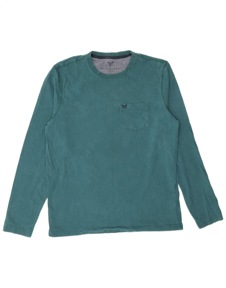 Crew Clothing Haut à manches longues pour homme en coton vert moyen