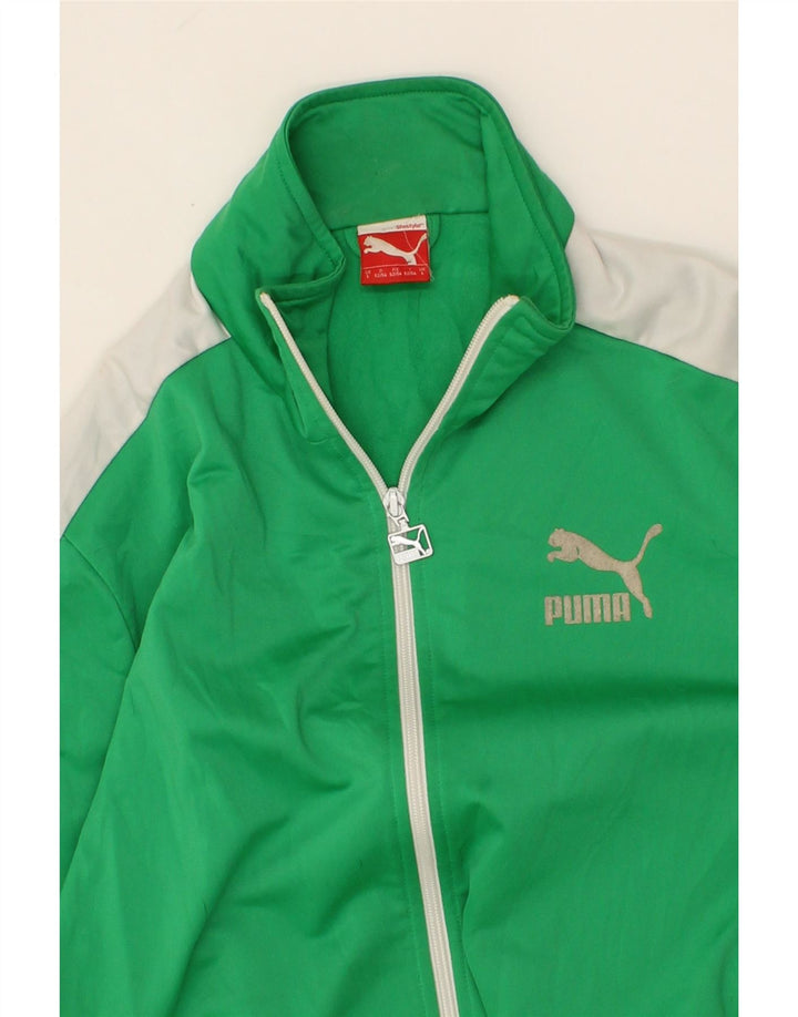 PUMA Veste de survêtement pour homme Large Vert Polyester