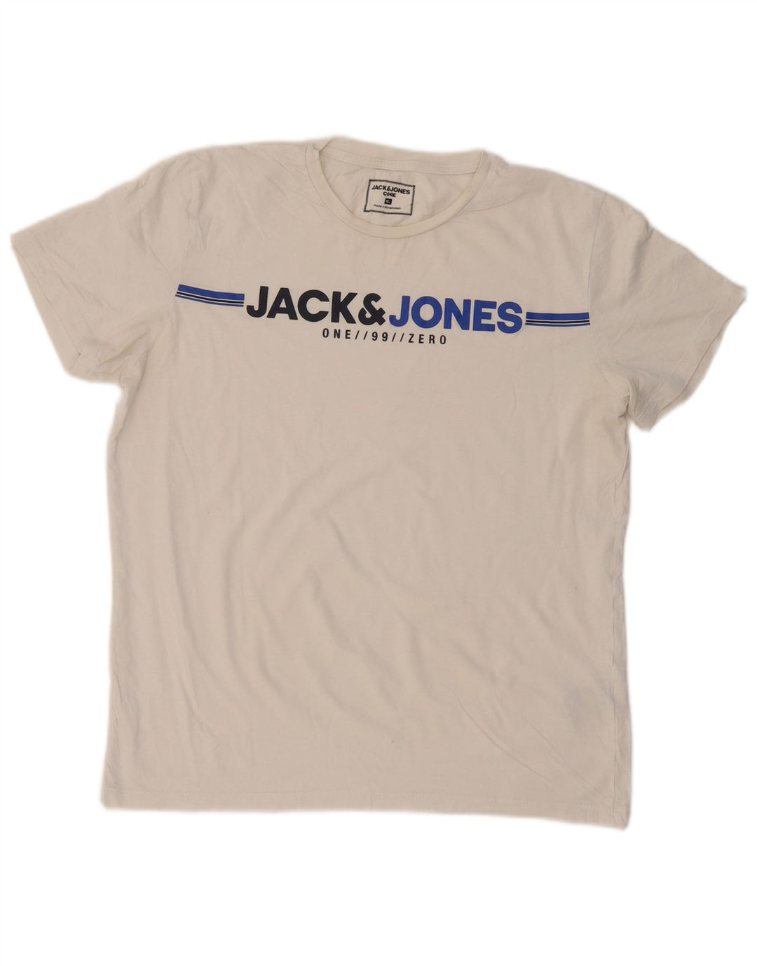 JACK & JONES T-Shirt Graphique Homme Blanc XL Coton