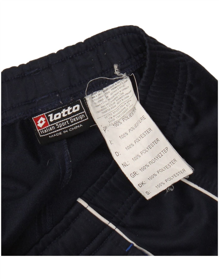Lotto Mens Graphic Tracksuit Trousers Medium Navy Blue Colourblock