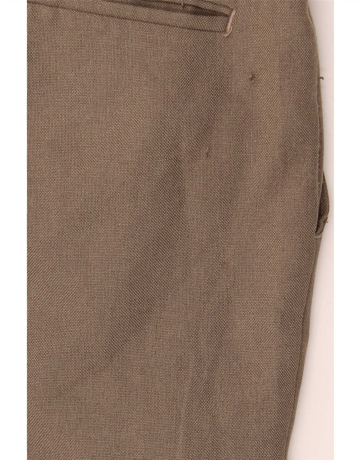 Farah Pantalon de costume à chevilles pour homme W42 L30 Marron Polyester