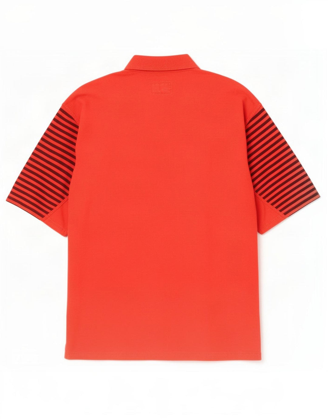 MONTGOMERY Chemise pull à manches courtes pour homme, coupe ample, petites rayures rouges