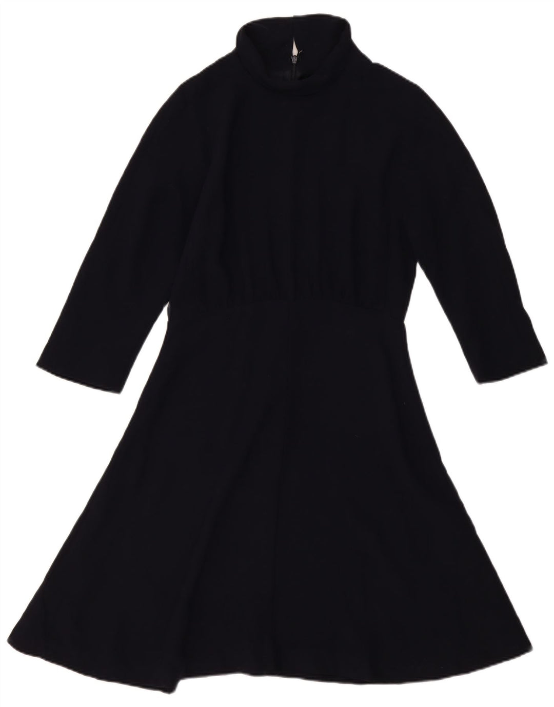 Jigsaw Robe trapèze à manches 3/4 pour femme UK 12 Bleu marine moyen Polyester