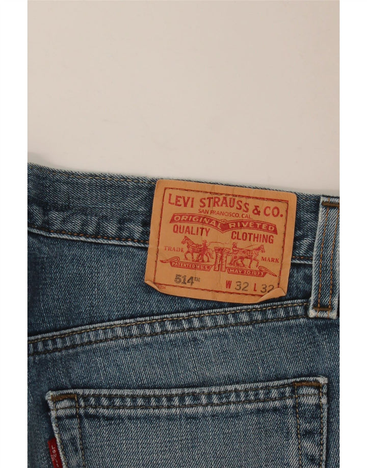 LEVI'S Jean Slim Droit 514 Homme W32 L32 Bleu Coton