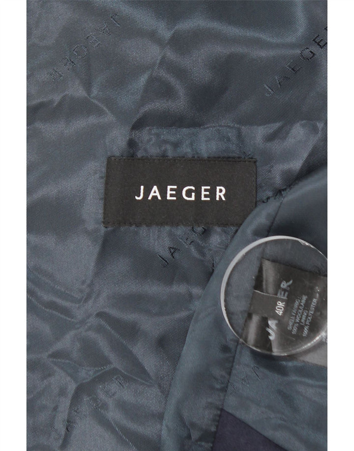 JAEGER Gilet Homme UK 40 Laine Bleu Marine Moyenne