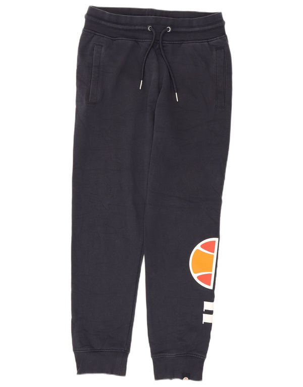 Ellesse Pantalon de survêtement graphique pour homme en coton bleu marine Small