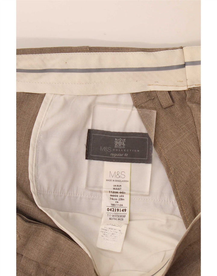 Marks & Spencer Pantalon de costume coupe classique pour homme W44 L29 Beige