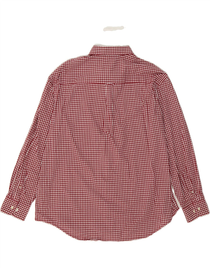 IZOD Mens Shirt 2XL Red Gingham Cotton Vintage Izod and Second-Hand Izod from Messina Hembry 