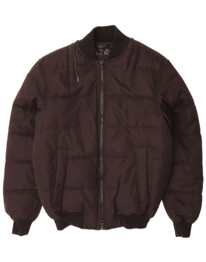 Zara Veste matelassée homme UK 36 Small Noir Polyester