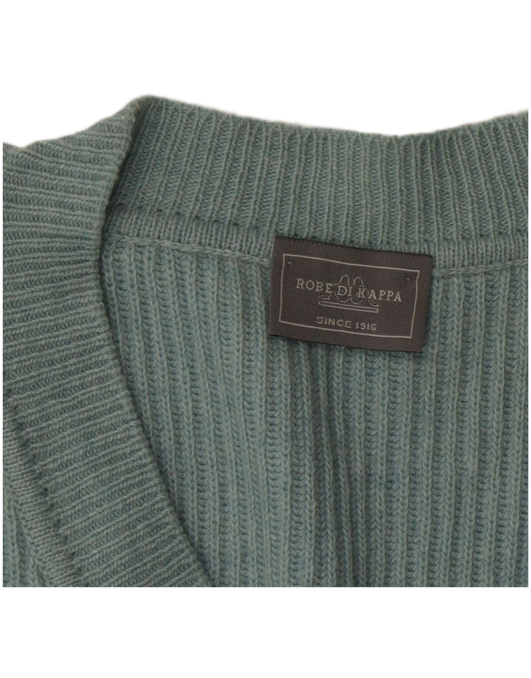 Kappa Pull col V pour homme en laine bleue Taille L