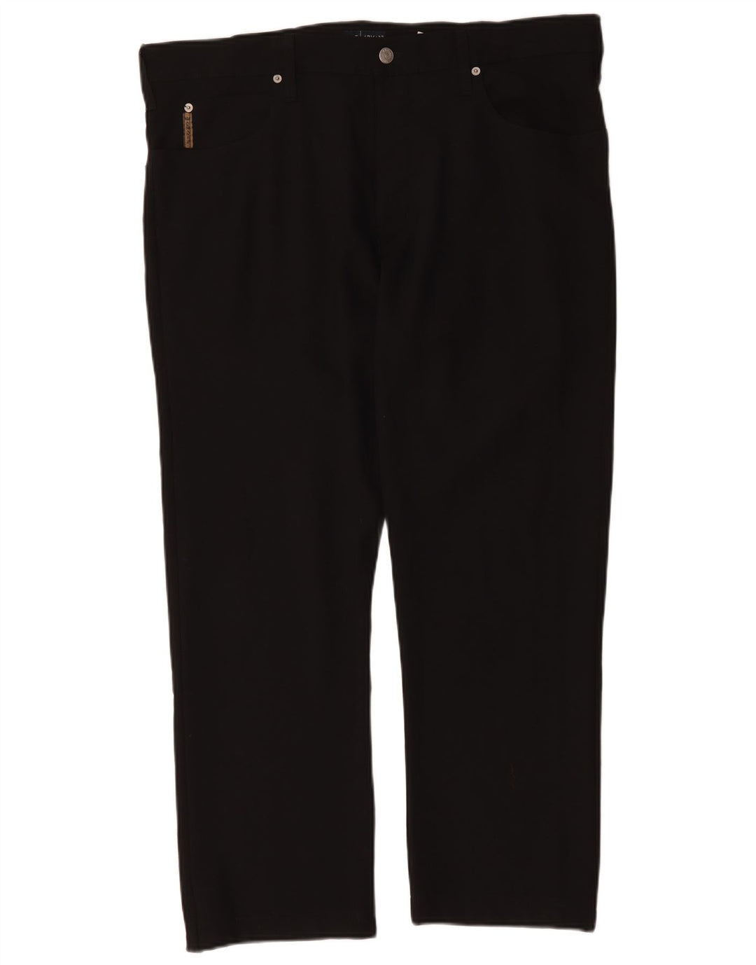 Armani Pantalon décontracté droit pour homme W40 L29 Noir Polyester