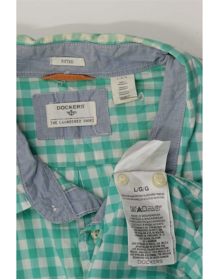 Dockers Chemise Ajustée Homme Grand Bleu Vichy Coton